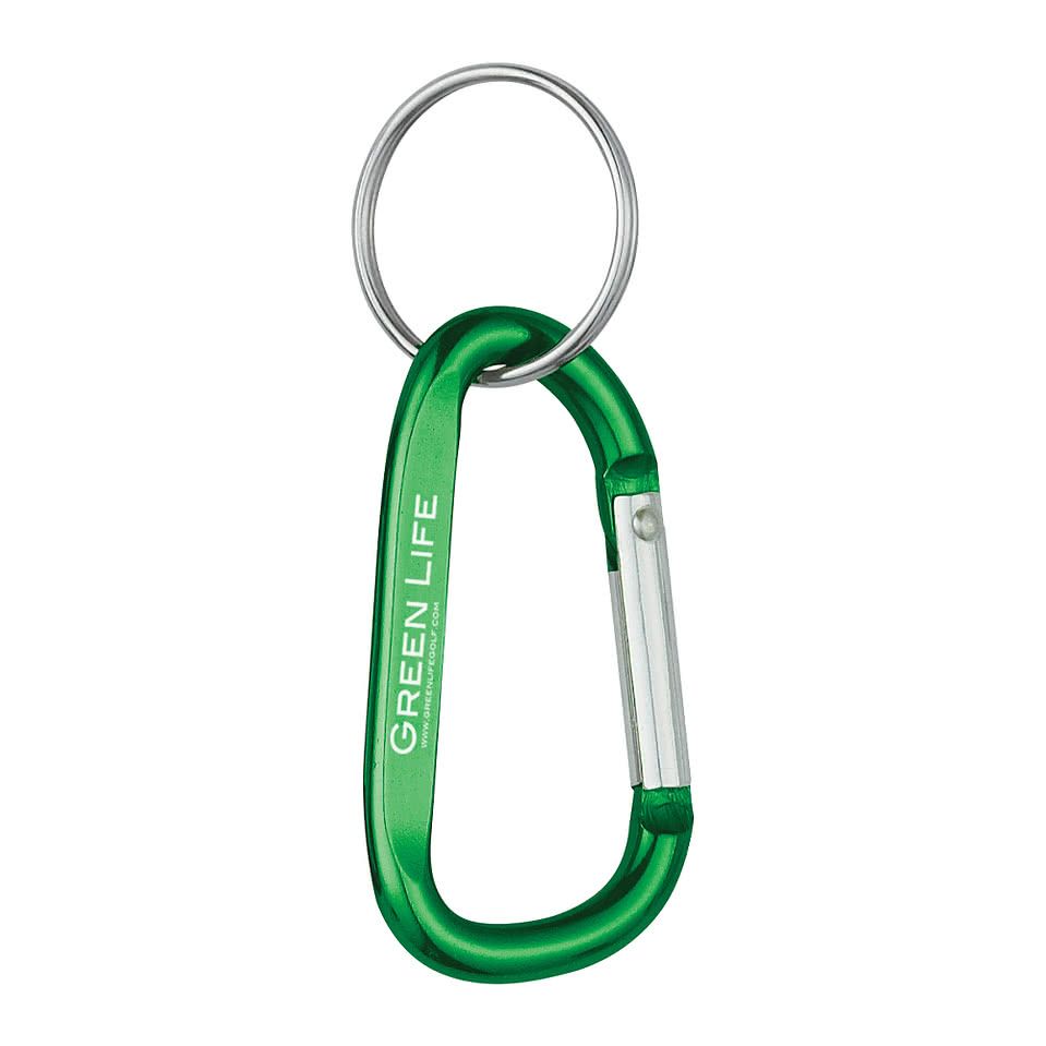 Laser Engraved 8mm Carabiner with Split Ring