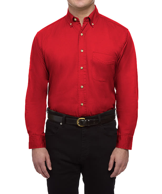 Blue Generation Colorfast Twill Long Sleeve Dress Shirt