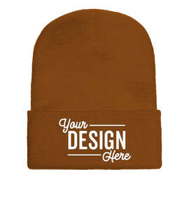 Yupoong Solid Cuff Beanie - Color: Caramel