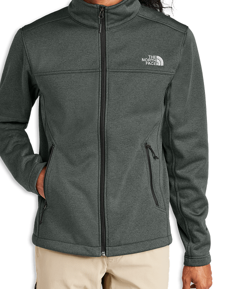 The North Face Ridgewall Chest Logo Recycled Soft Shell Jacket in TNF Dark Grey Heather