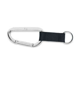 Laser Engraved Large Carabiner Keychain - Color: Silver