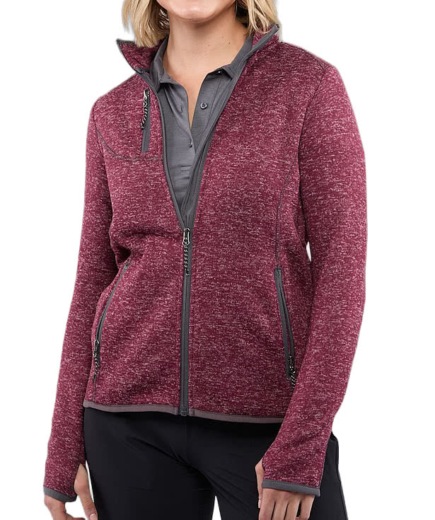 Elevate Women’s Tremblant Sweater Knit Full Zip Jacket