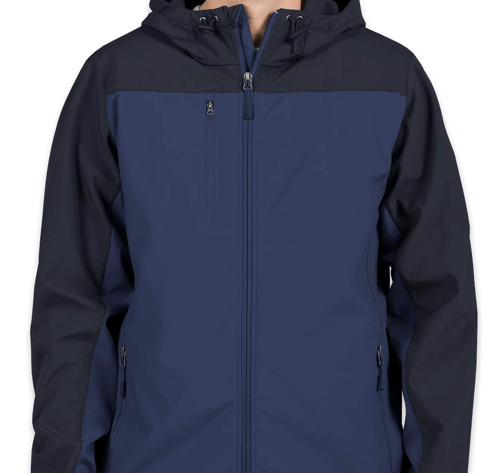 Port Authority Contrast Hooded Soft Shell Jacket-default