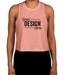 Bella + Canvas Women's Racerback Crop Tank Top - Color: Heather Sunset