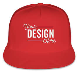 Yupoong Solid Classic Trucker Hat - Color: Red