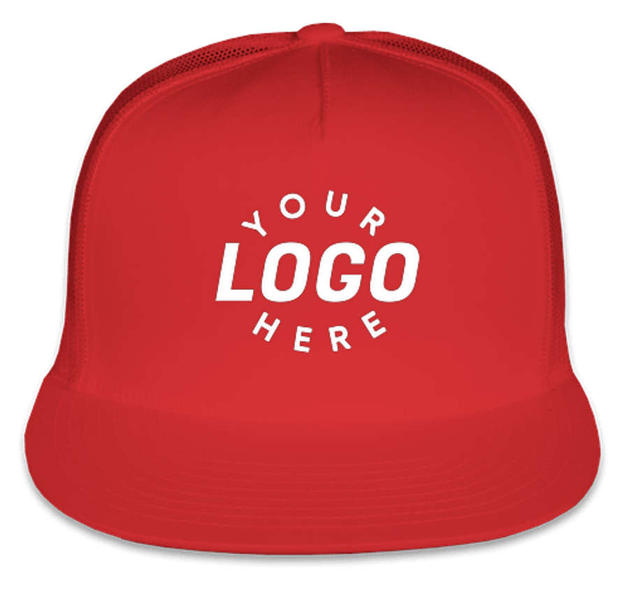 Yupoong Solid Classic Trucker Hat in Red