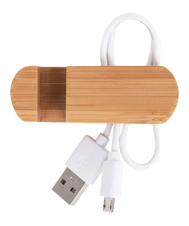 Laser Engraved Bamboo Desktop Cable Organizer