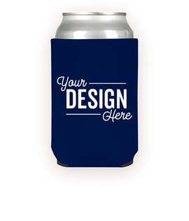Foldable Neoprene Can Cooler - Color: Navy