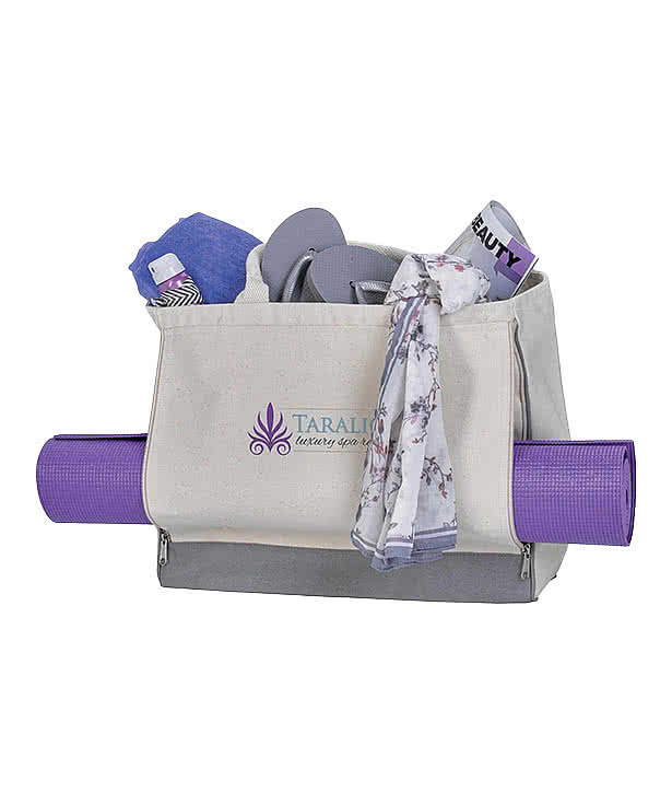 Full Color Large Yoga Retreat Cotton Tote Bag