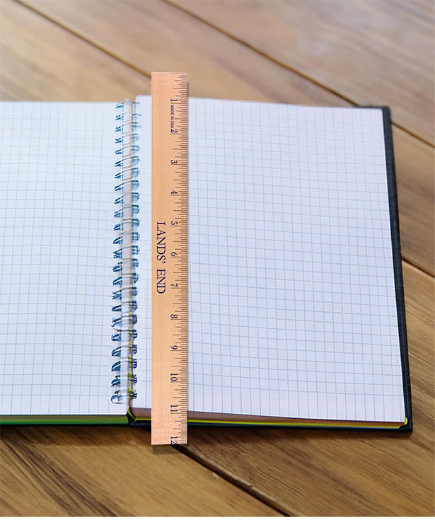12" Clear Lacquer Wood English Scale Ruler