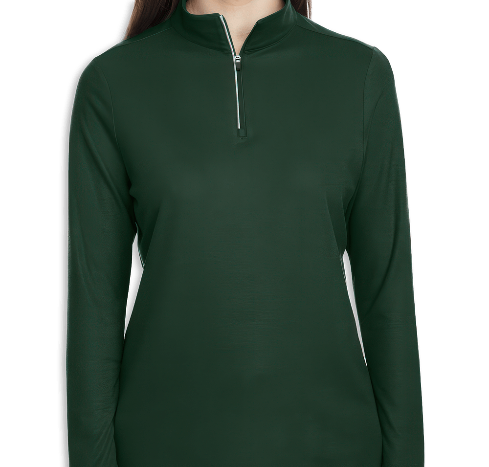 Core 365 Women's Fusion ChromaSoft Pique Quarter Zip Sweatshirt - Embroidered-default