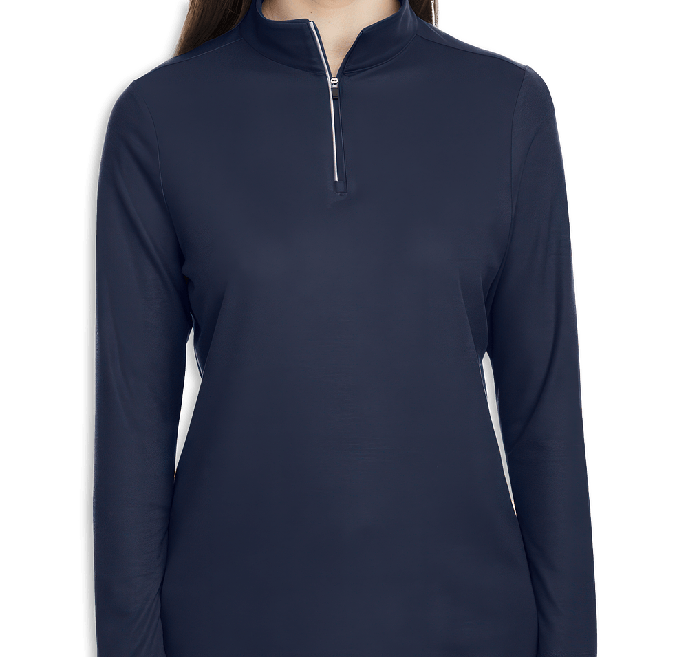 Core 365 Women's Fusion ChromaSoft Pique Quarter Zip Sweatshirt - Embroidered-default