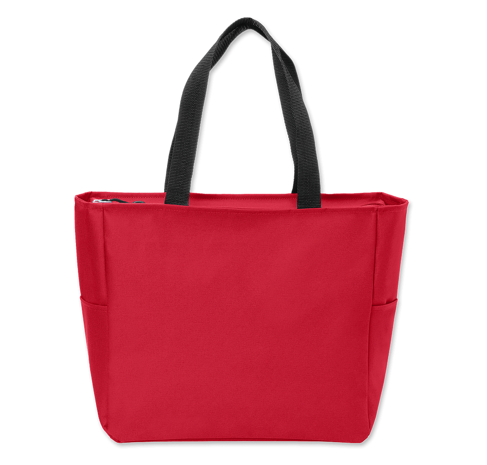 Port Authority Essential Small Poly Canvas Zippered Tote Bag-default