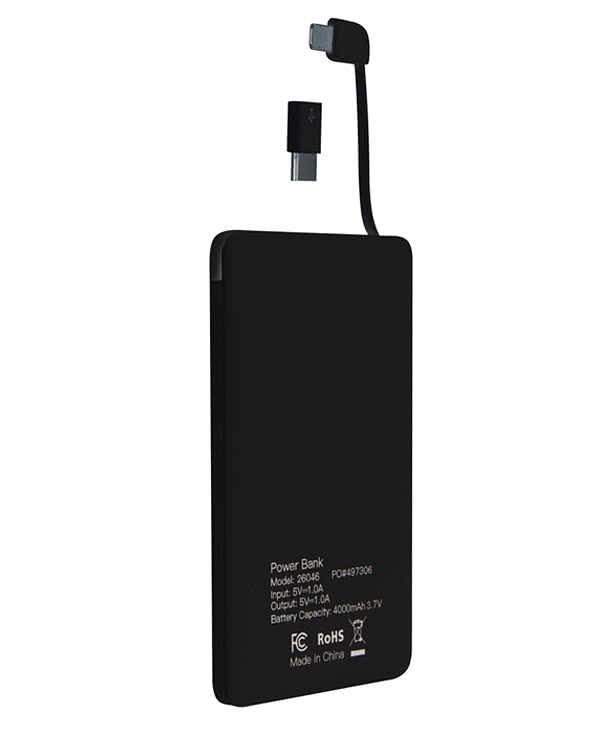 4,000 mAh 3-in-1 Power Bank
