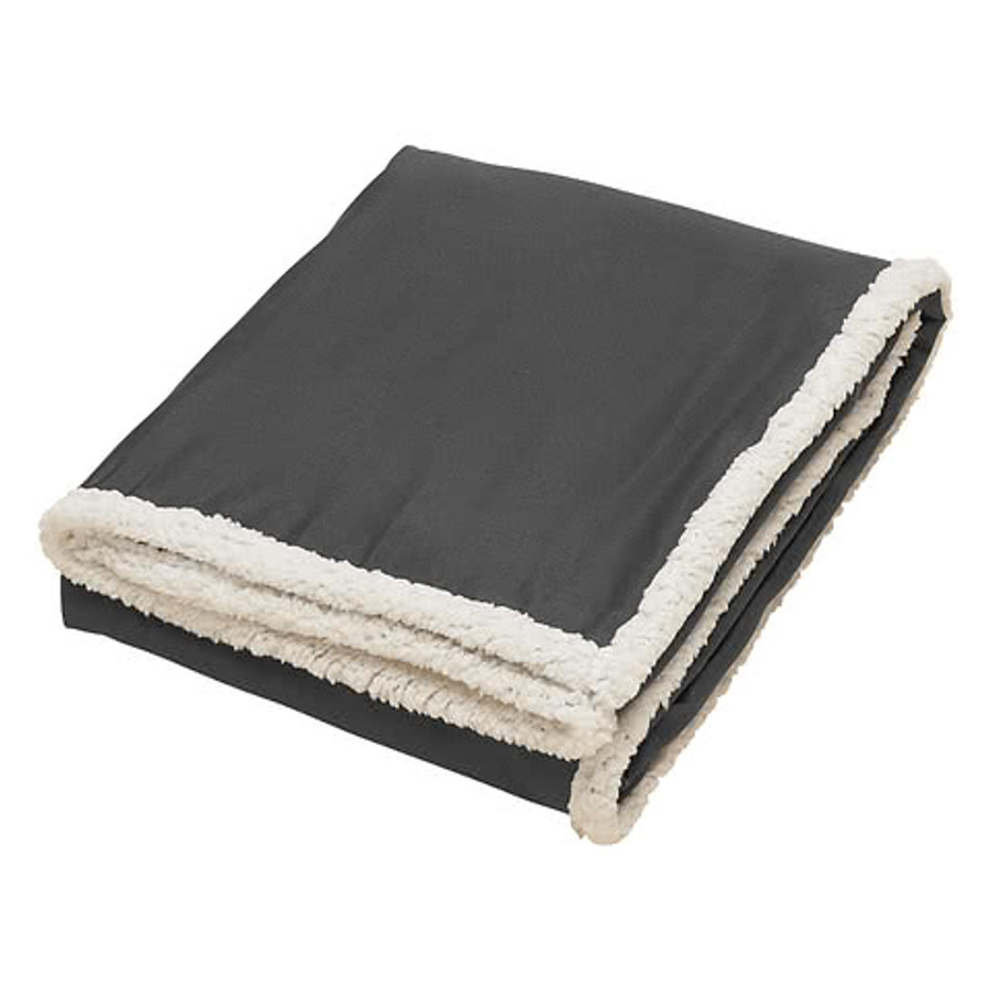 Super Soft Fleece Sherpa Blanket in Grey