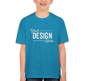 Canada - Fruit of the Loom Youth 100% Cotton T-shirt - Color: Pacific Blue