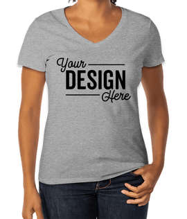 Hanes Women's Perfect-T V-Neck T-shirt - Color: Light Steel