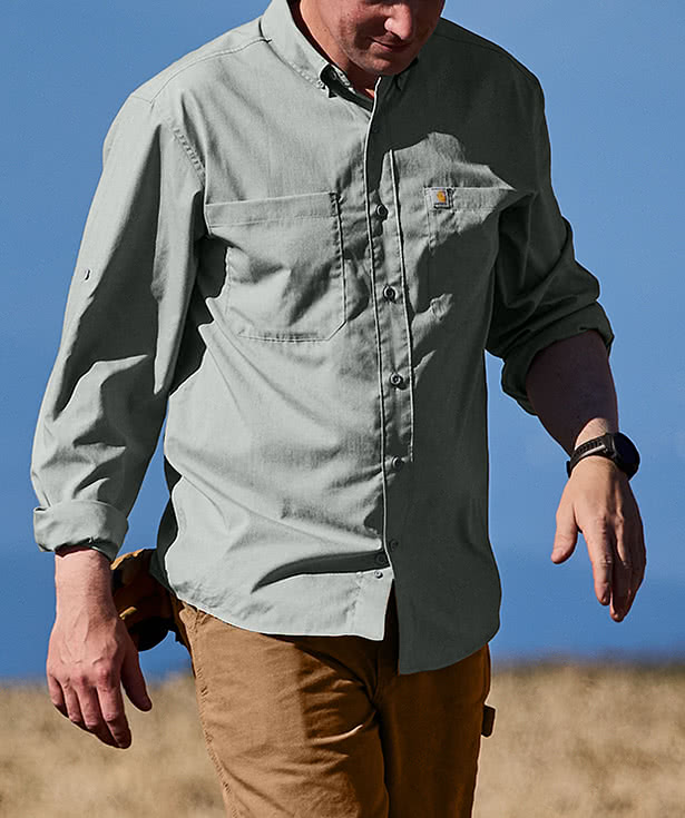Carhartt Force Sun Defender Long Sleeve Work Shirt - Embroidered