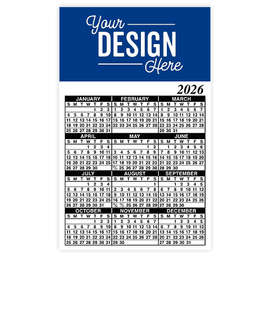 Full Color Calendar Magnet - .019" - Color: Royal Blue