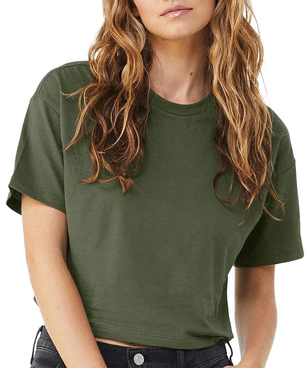 Bella + Canvas  Women's Jersey Cropped T-shirt