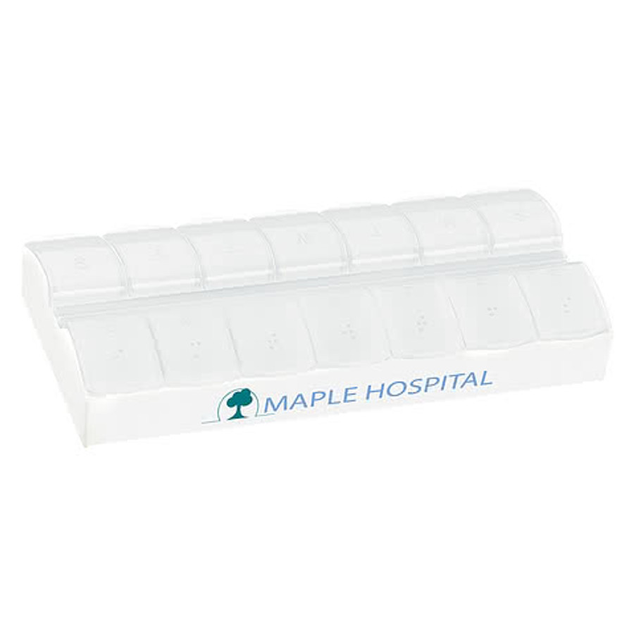Full Color AM/PM Jumbo Easy Scoop Pill Box