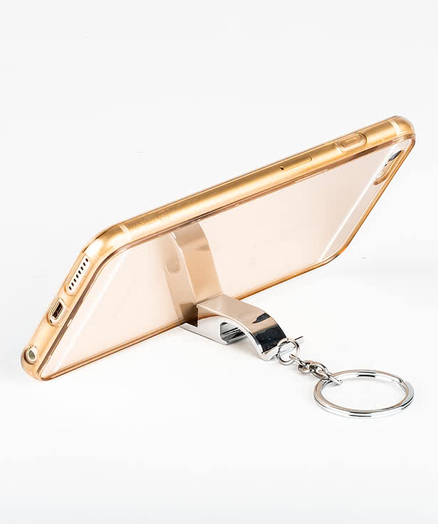 Laser Engraved Phone Holder and Bottle Opener Keychain