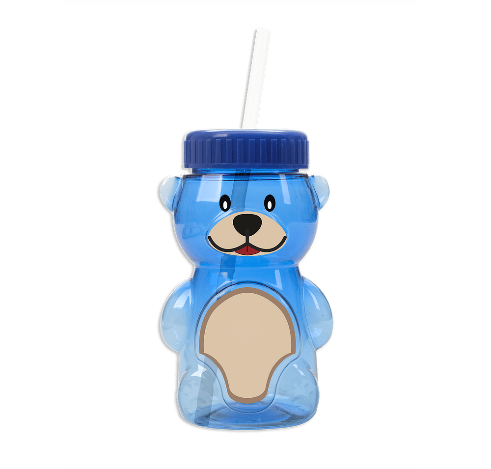 20 oz. Cubbie Bear Water Bottle with Straw-default