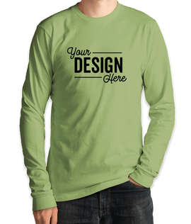 Royal Apparel USA-Made Organic Long Sleeve T-shirt - Color: Avocado