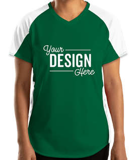 Augusta Women's Cutter Jersey - Color: Dark Green / White