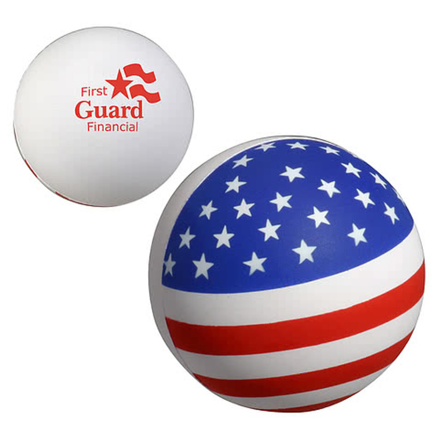 American Flag Ball Stress Reliever in Blue/Red/White