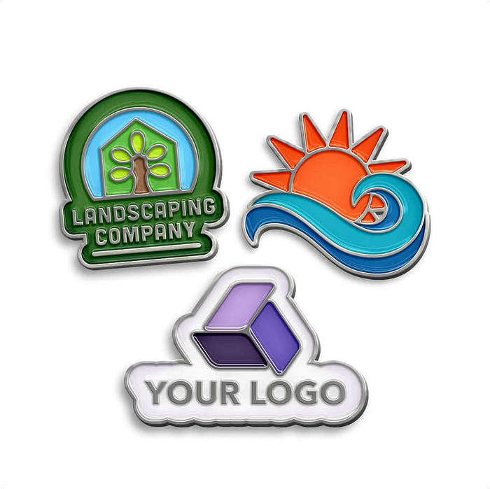 Full Color 1" Die Cut Enamel Lapel Pin