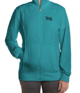 Cherokee Women's Infinity Full Zip Warm-Up Scrub Jacket - Color: Teal Blue
