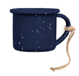 Mini Campfire Mug Ornament - Color: Blue