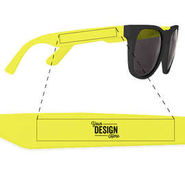 Two-Tone Promotional Sunglasses - Color: Yellow