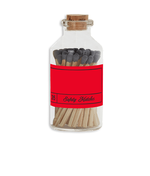 Full Color Firefly Safety Matches in Red