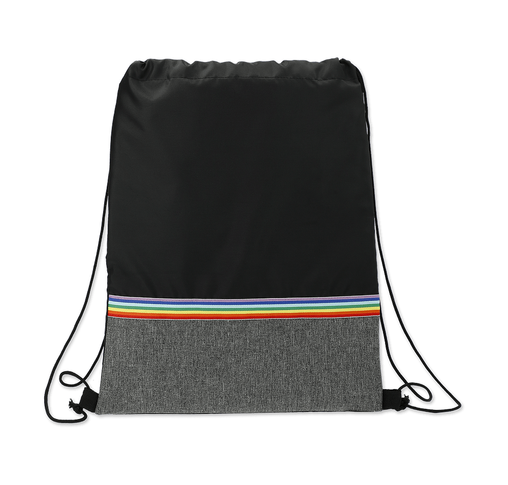 Rainbow Recycled Drawstring Bag-default