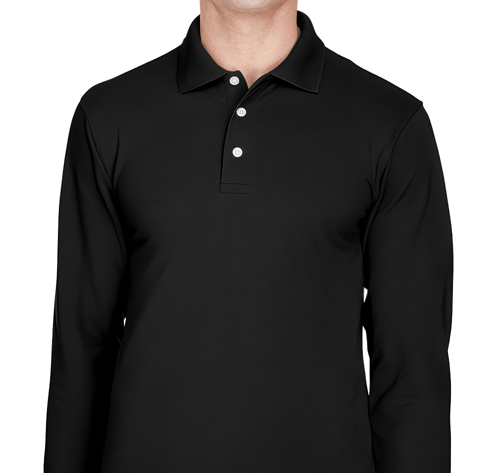 Harriton Easy Blend Long Sleeve Pique Polo - Embroidered-default