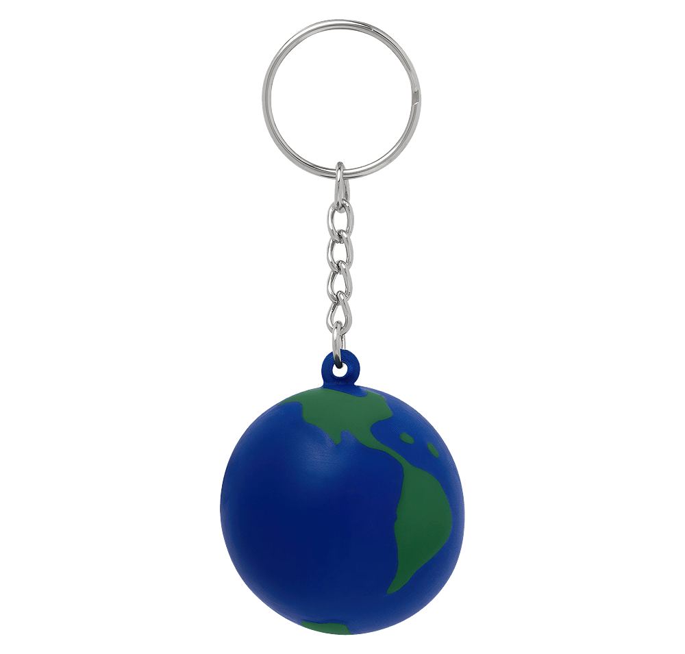 Globe Earth Shape Stress Ball Keychain-default