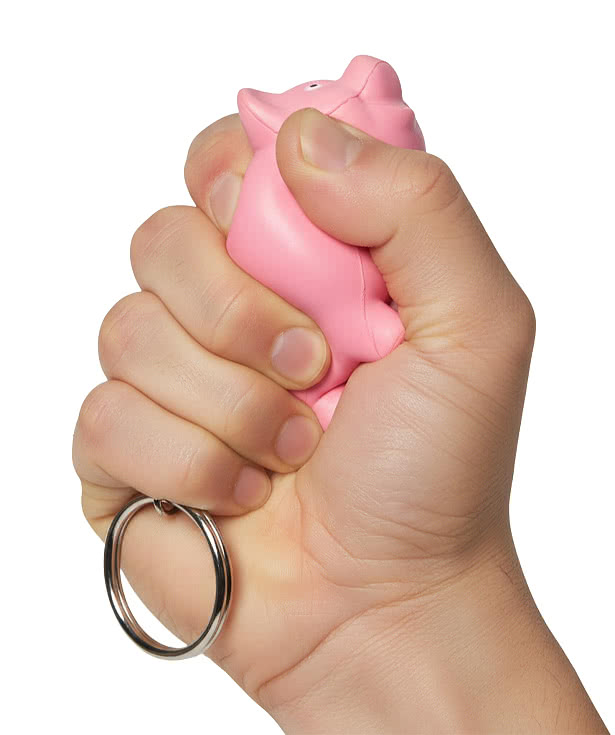 Pig Stress Reliever Keychain