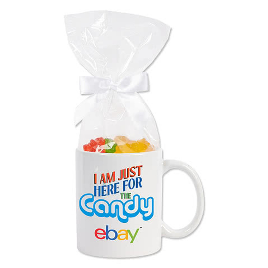 Full Color 11 oz. Ceramic Mug & Gummy Bears Gift Set in Athletic Gold