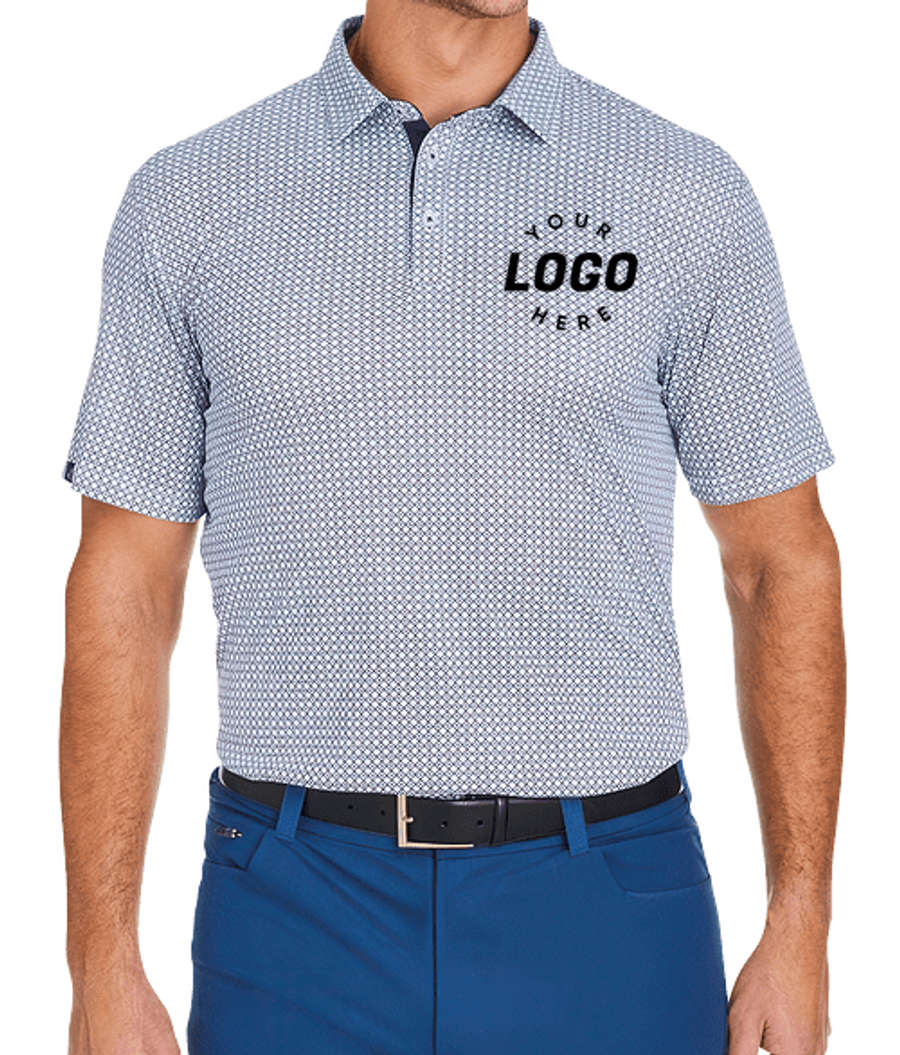 Swannies Tanner Recycled Performance Polo - Printed in Navy