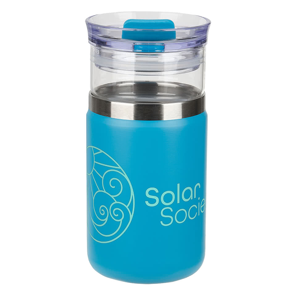 12 oz. 2-in-1 Tamari Glass Tumbler & 11 oz. Insulated Cooler