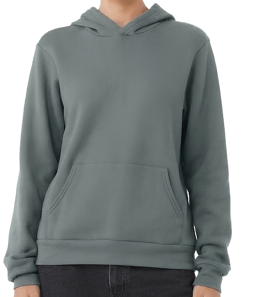 Embroidered Bella + Canvas Ultra Soft Pullover Hoodie in Blue Storm