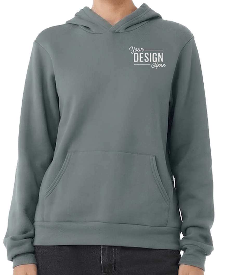 Embroidered Bella + Canvas Ultra Soft Pullover Hoodie in Blue Storm