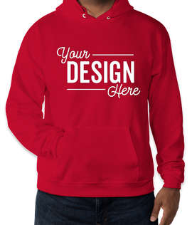 Hanes EcoSmart 50/50 Pullover Hoodie - Color: Deep Red