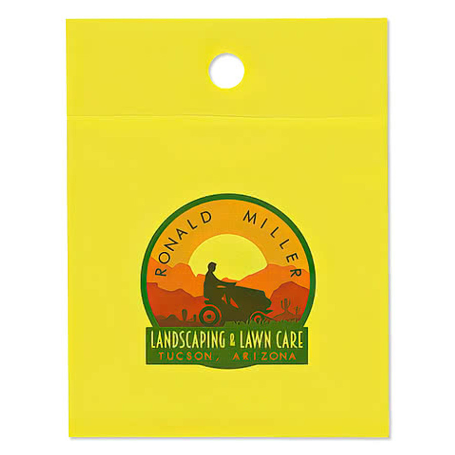 Full Color Small Plastic Door Knob Bag in White