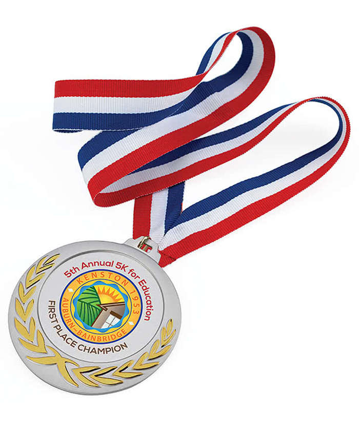 Full Color Laurel Wreath Medal