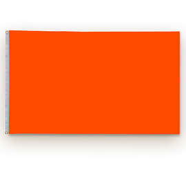 Full Color 3' x 5' Single Sided Nylon Flag - Color: Orange