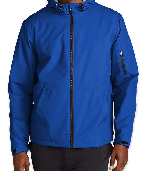 Sport-Tek Waterproof Rain Jacket - Printed in True Royal