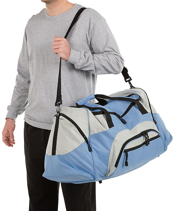 Port Authority Colorblock Gym Bag - Embroidered